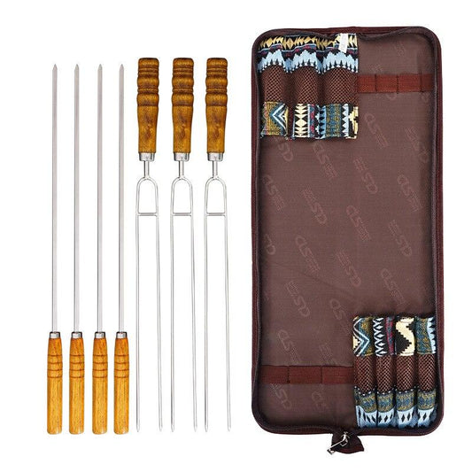 7 Piece Stainless Steel BBQ Barbecue Fork For Home Outdoor