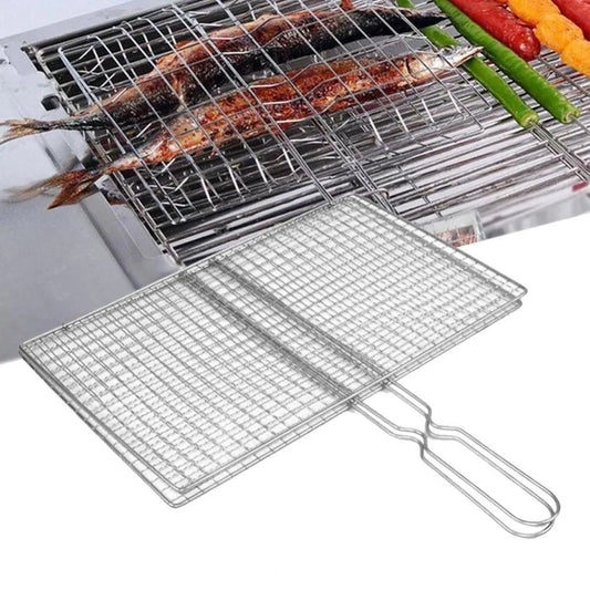 1set Barbecue Grilling Basket Grill BBQ Net Steak Meat Fish Net Siz