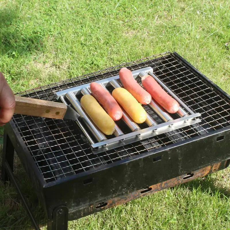 BBQ Hot Dog Griller Hot Dog Cook Rack Non-stick Hot Dog Cooking Tools