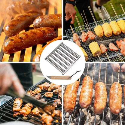 BBQ Hot Dog Griller Hot Dog Cook Rack Non-stick Hot Dog Cooking Tools